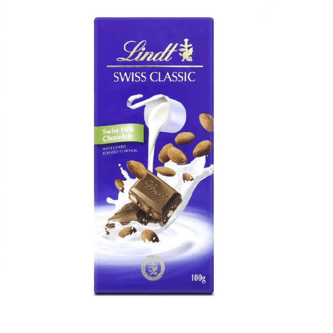 lindt-swiss-clas-tab-milk-alm-100g-4038-7634